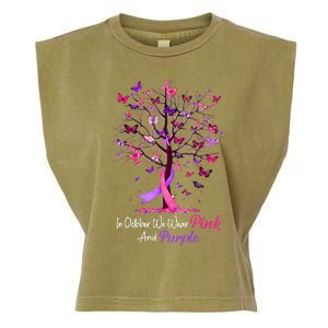 Domestic Violence Breast Cancer Awareness Month Garment-Dyed Women's Muscle Tee