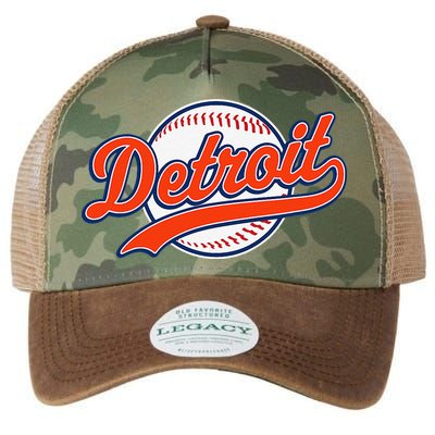 Detroit Vintage Baseball Throwback Retro Legacy Tie Dye Trucker Hat