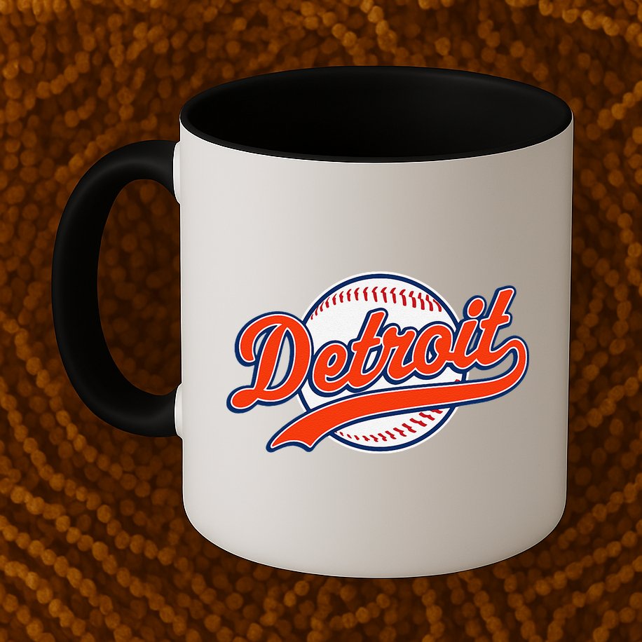 Detroit Vintage Baseball Throwback Retro Mug