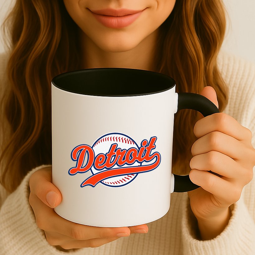 Detroit Vintage Baseball Throwback Retro Mug
