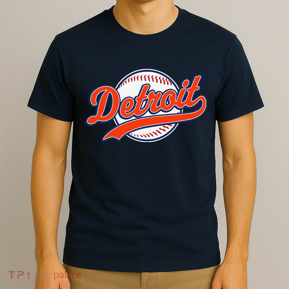 Detroit Vintage Baseball Throwback Retro T-Shirt