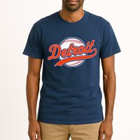 Detroit Vintage Baseball Throwback Retro Tall T-Shirt