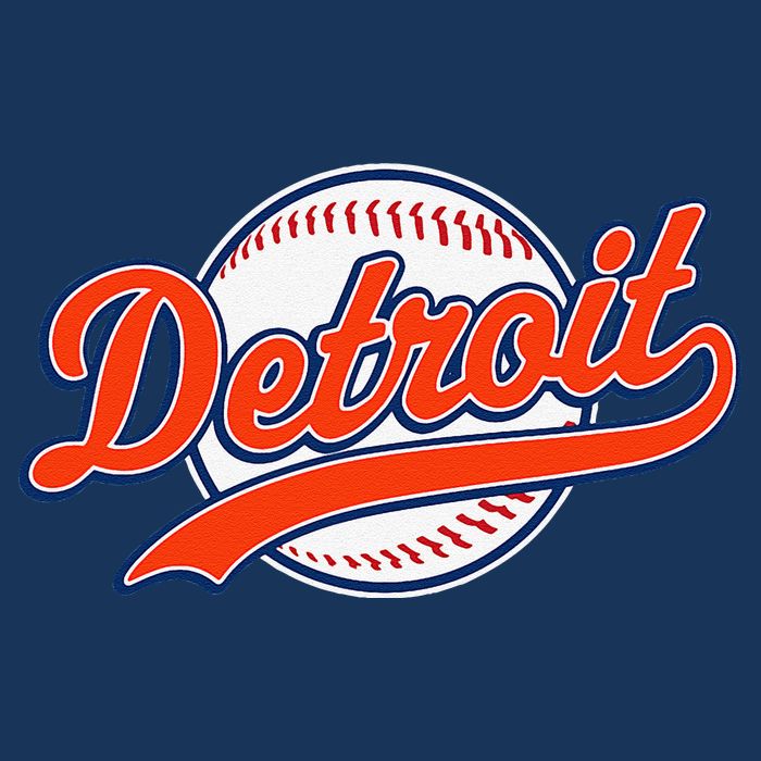 Detroit Vintage Baseball Throwback Retro Tall T-Shirt