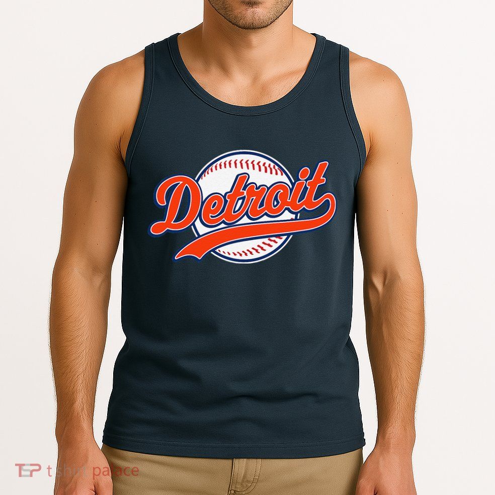 Detroit Vintage Baseball Throwback Retro Tank Top