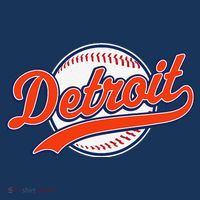 Detroit Vintage Baseball Throwback Retro Womens T-Shirt