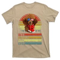 Dog Vintage Best Poodle Dad Ever Father Day Puppy Dog Dad T-Shirt