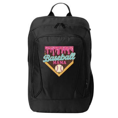 Distressed Vintage Baseball Mama Ice Cream Drip City Backpack