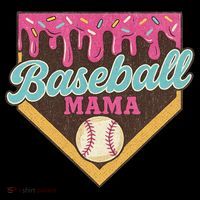 Distressed Vintage Baseball Mama Ice Cream Drip Mug