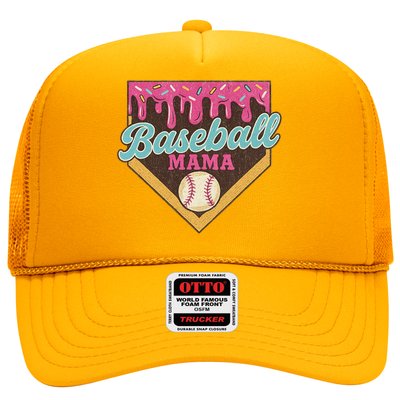 Distressed Vintage Baseball Mama Ice Cream Drip Trucker Hat