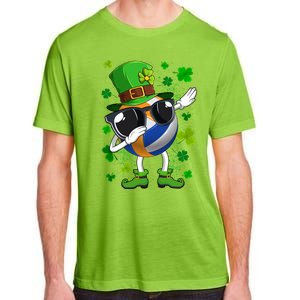 Dabbing Volleyball Ball Leprechaun St Patrick's Day Gift Adult ChromaSoft Performance T-Shirt