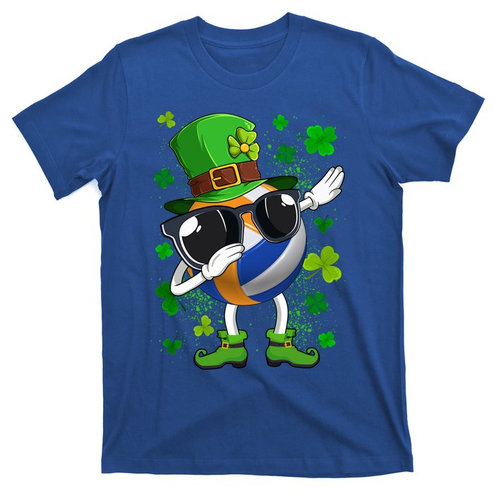 Dabbing Volleyball Ball Leprechaun St Patrick's Day Gift T-Shirt