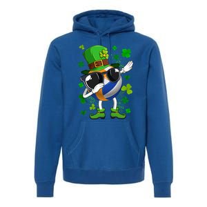 Dabbing Volleyball Ball Leprechaun St Patrick's Day Gift Premium Hoodie