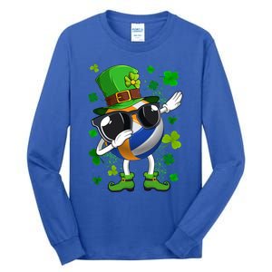 Dabbing Volleyball Ball Leprechaun St Patrick's Day Gift Tall Long Sleeve T-Shirt