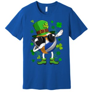 Dabbing Volleyball Ball Leprechaun St Patrick's Day Gift Premium T-Shirt