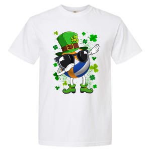 Dabbing Volleyball Ball Leprechaun St Patrick's Day Gift Garment-Dyed Heavyweight T-Shirt