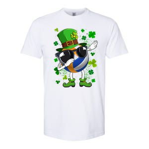 Dabbing Volleyball Ball Leprechaun St Patrick's Day Gift Softstyle CVC T-Shirt