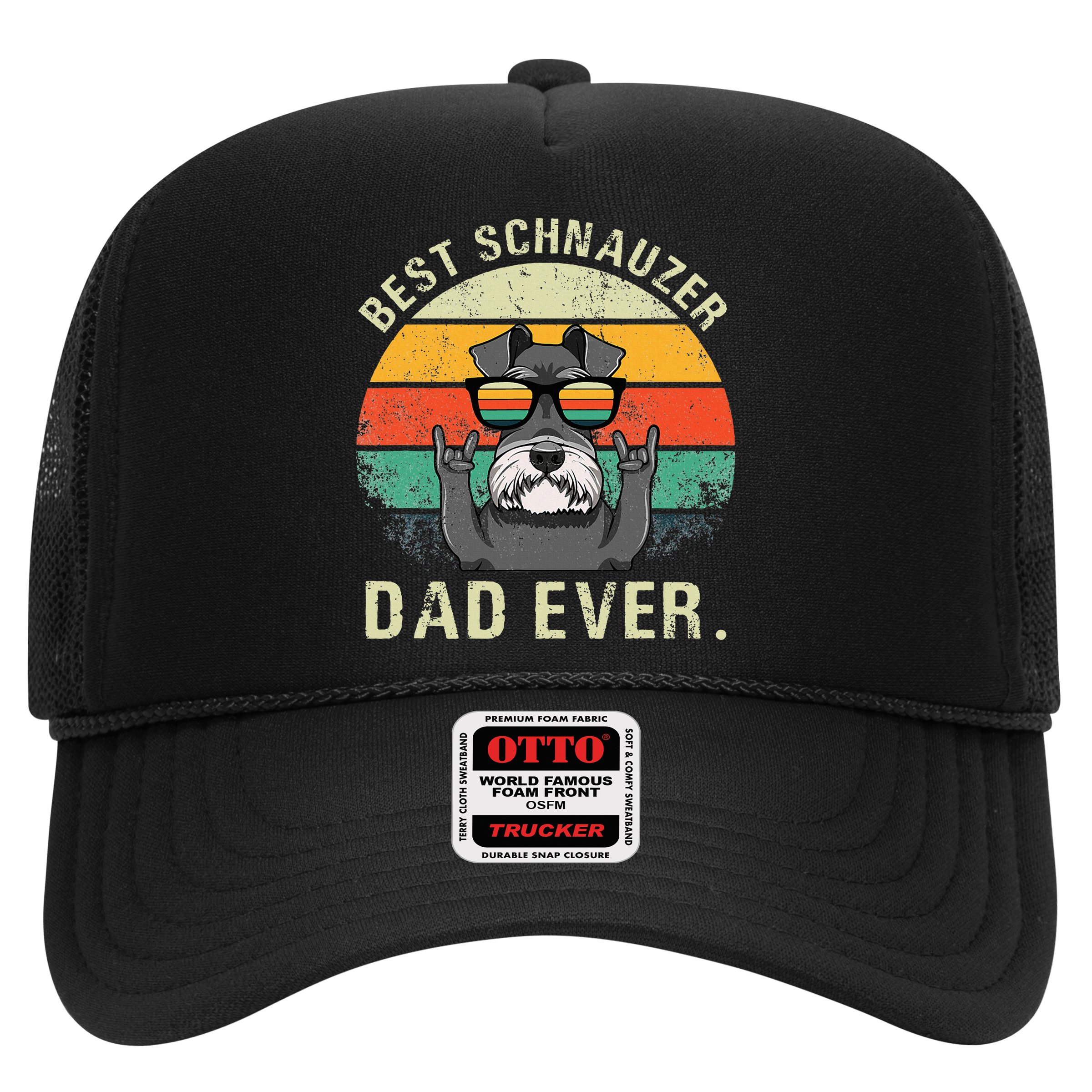 Dog Vintage Best Schnauzer Dad Ever Fathers Day Hat