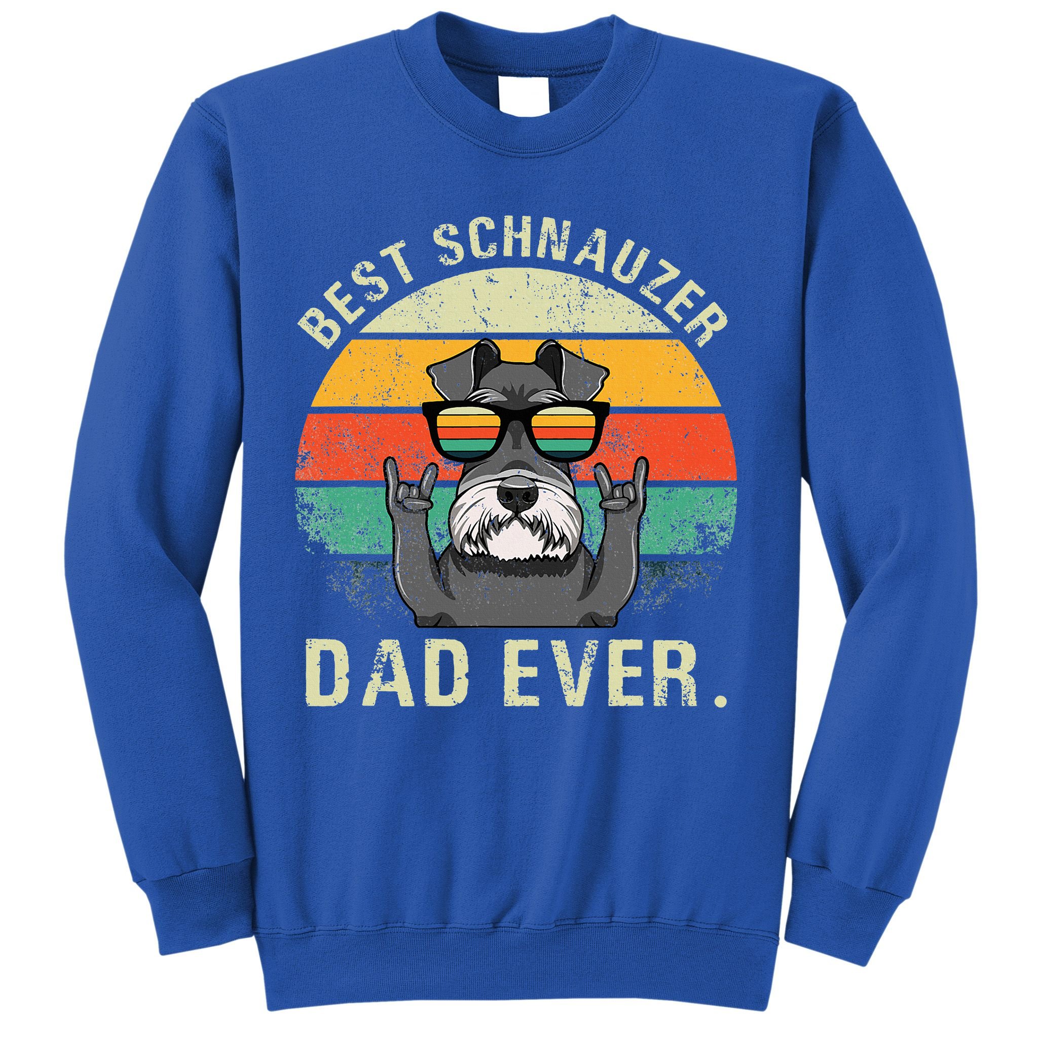 Dog Vintage Best Schnauzer Dad Ever Fathers Day Sweatshirt