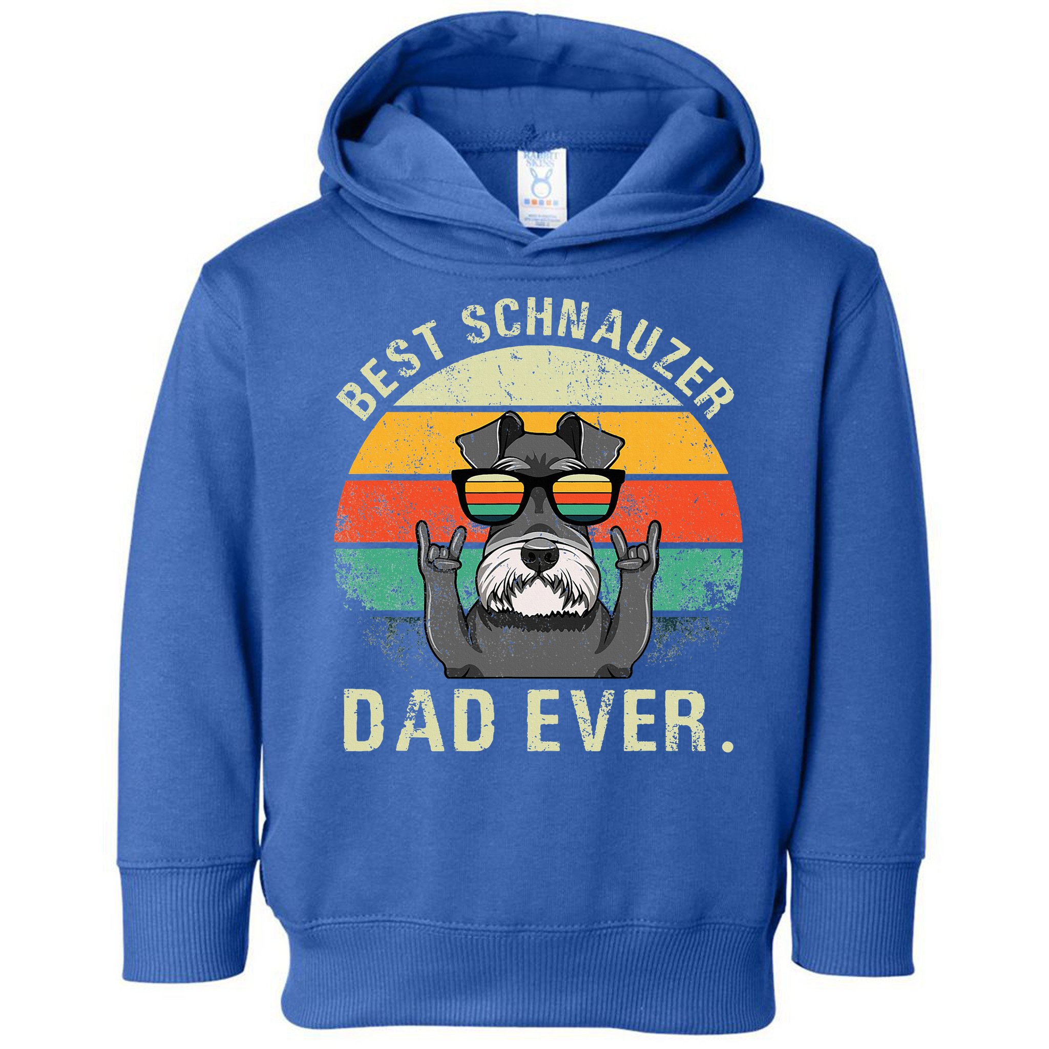 Dog Vintage Best Schnauzer Dad Ever Fathers Day Toddler Hoodie