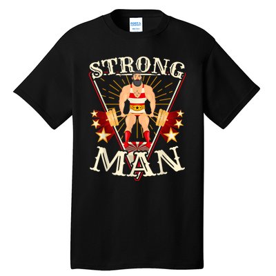 Deadlift Vintage Circus Strongman Costume Tall T-Shirt