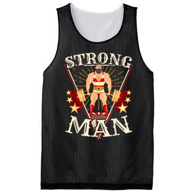 Deadlift Vintage Circus Strongman Costume Mesh Reversible Basketball Jersey Tank