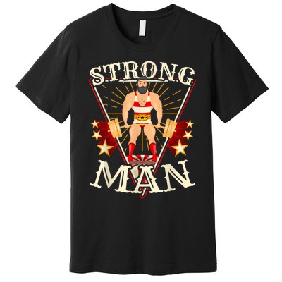 Deadlift Vintage Circus Strongman Costume Premium T-Shirt