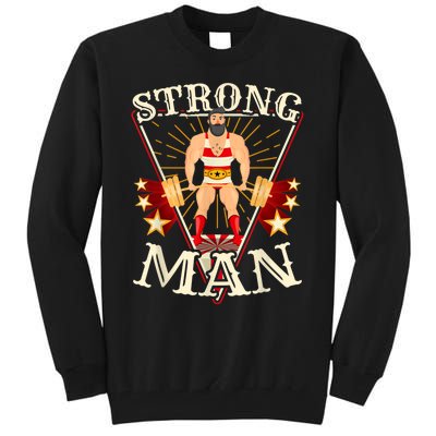 Deadlift Vintage Circus Strongman Costume Tall Sweatshirt