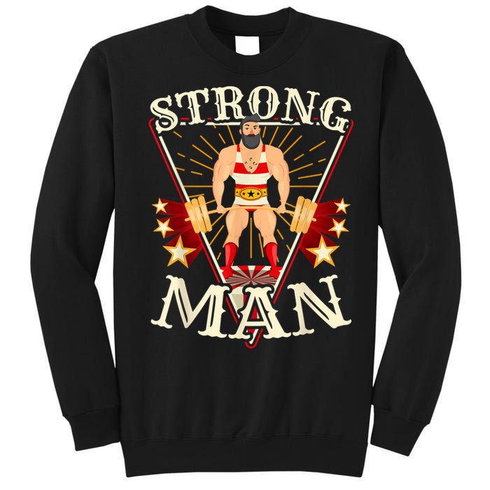 Deadlift Vintage Circus Strongman Costume Tall Sweatshirt