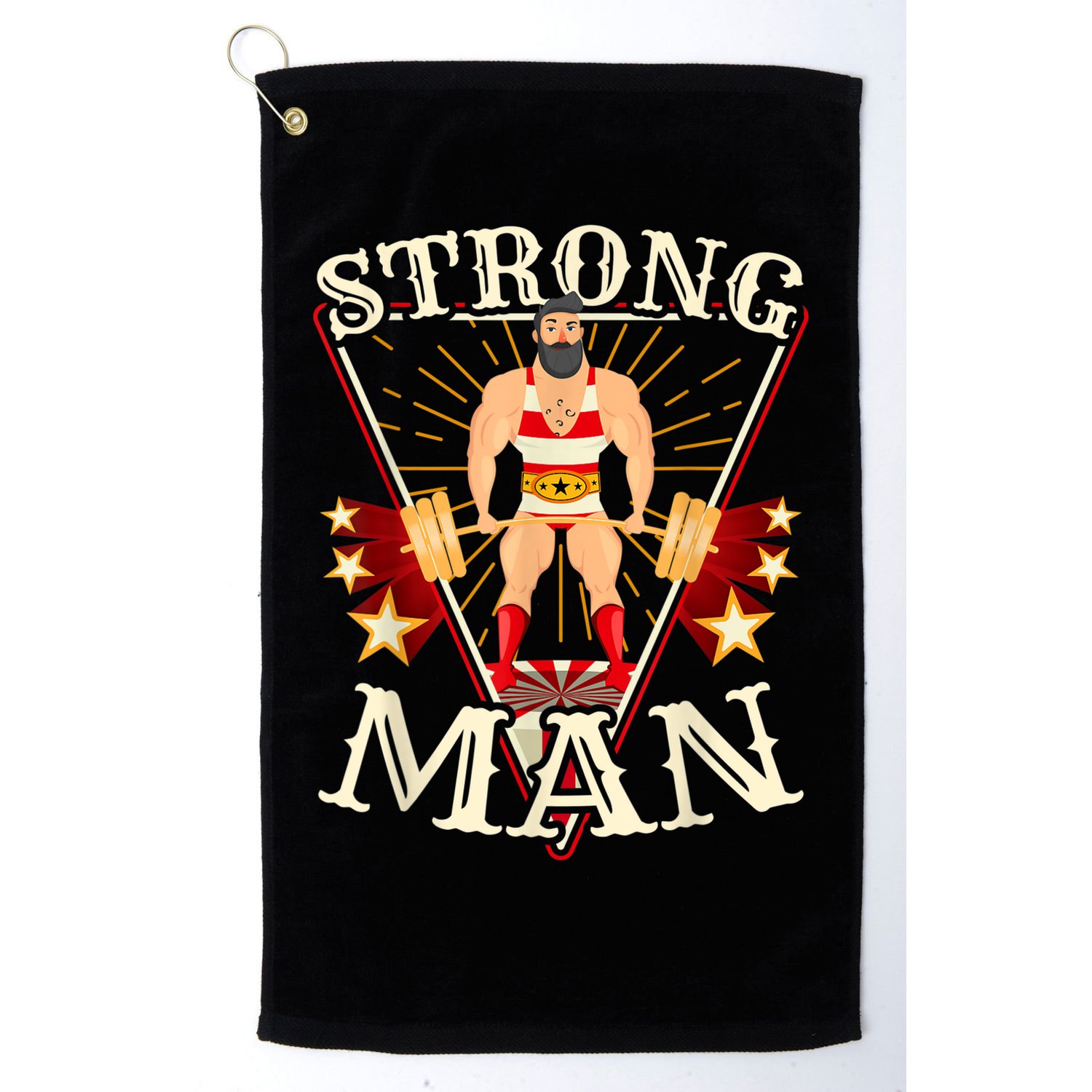 Deadlift Vintage Circus Strongman Costume Golf Towel