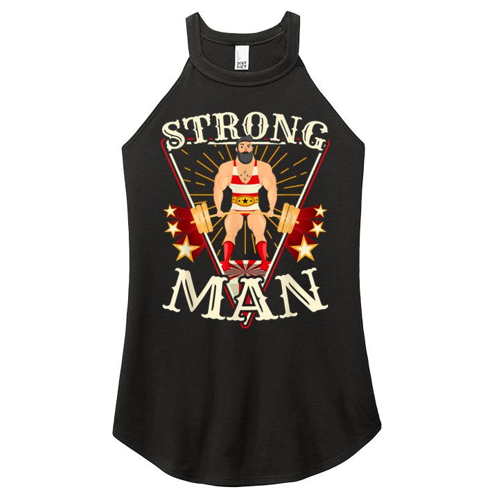 Deadlift Vintage Circus Strongman Costume Women's Perfect Tri Rocker Tank