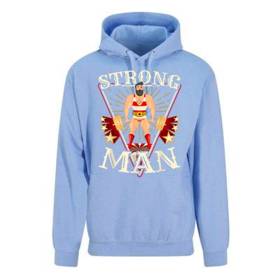 Deadlift Vintage Circus Strongman Costume Unisex Surf Hoodie