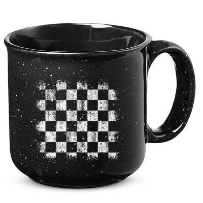 Distressed Vintage Chess Board Gamer Checkered Chess Player 15oz Campfire Ceramic Mug