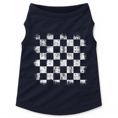 Distressed Vintage Chess Board Gamer Checkered Chess Player Doggie Tank