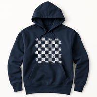 Distressed Vintage Chess Board Gamer Checkered Chess Player Hoodie