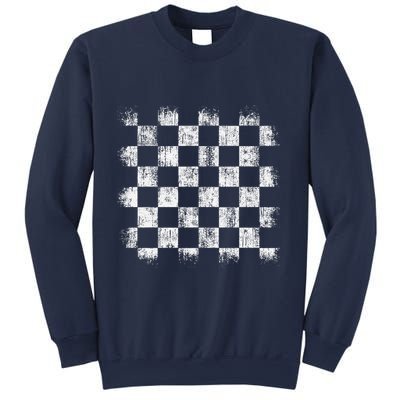 Distressed Vintage Chess Board Gamer Checkered Chess Player Sweatshirt