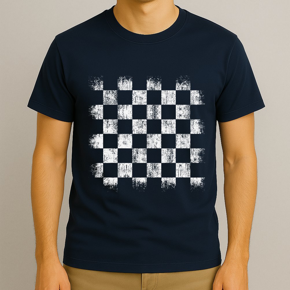 Distressed Vintage Chess Board Gamer Checkered Chess Player T-Shirt