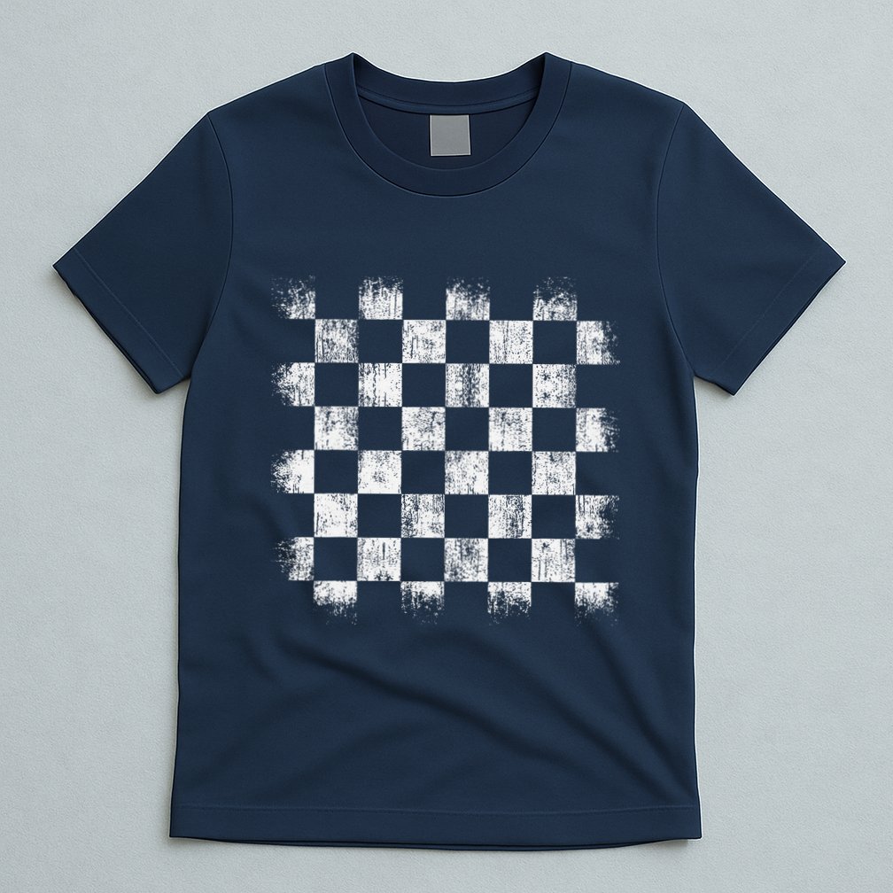 Distressed Vintage Chess Board Gamer Checkered Chess Player T-Shirt