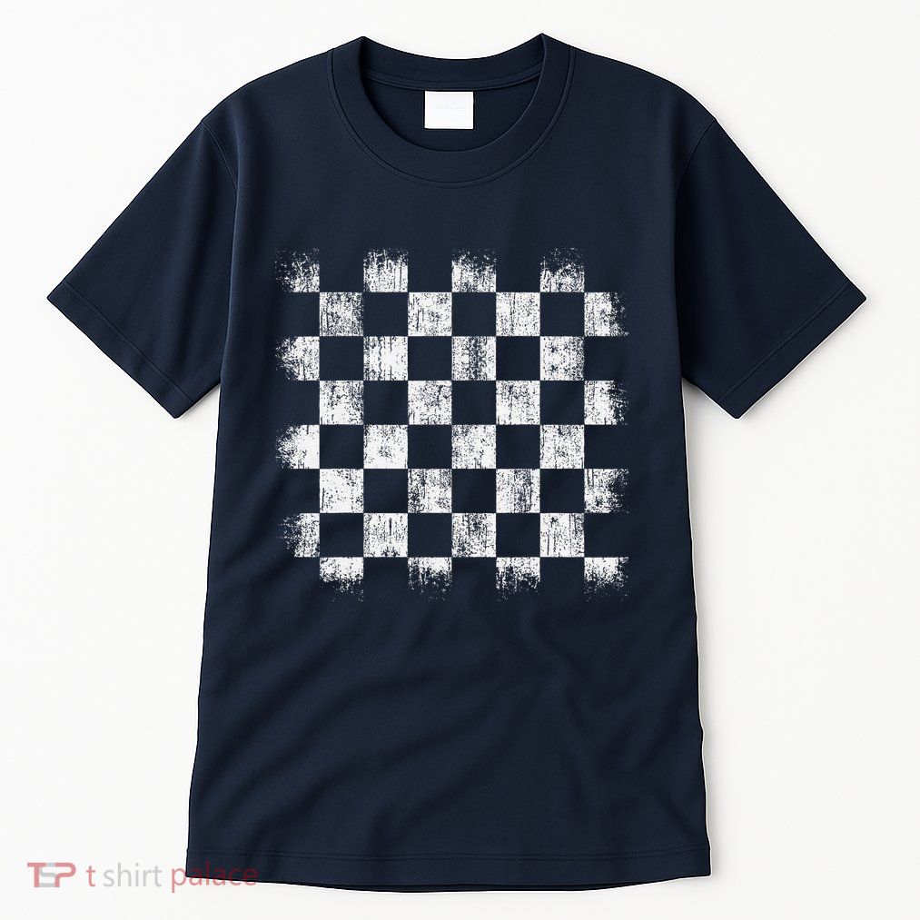 Distressed Vintage Chess Board Gamer Checkered Chess Player Tall T-Shirt