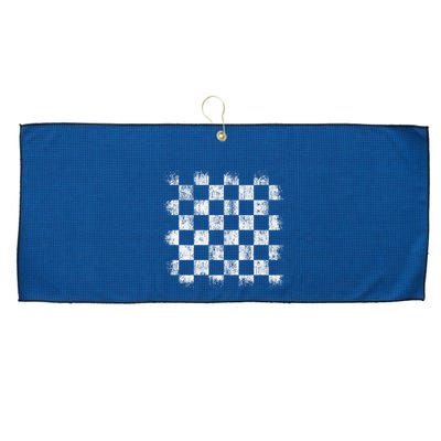 Distressed Vintage Chess Board Gamer Checkered Chess Player Large Microfiber Waffle Golf Towel