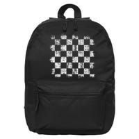 Distressed Vintage Chess Board Player Style 16 in Basic Backpack