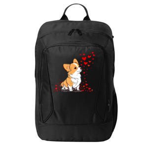 Dog Valentine Cute Corgi ValentineS Day City Backpack