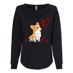 Dog Valentine Cute Corgi ValentineS Day Womens California Wash Sweatshirt