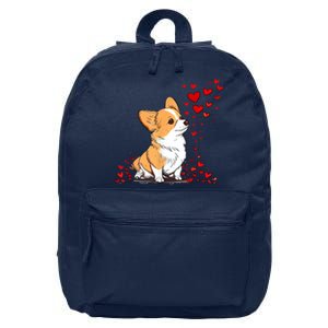 Dog Valentine Cute Corgi ValentineS Day 16 in Basic Backpack