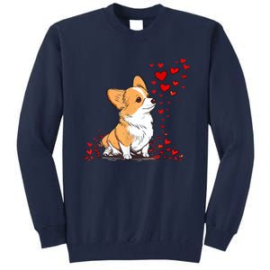 Dog Valentine Cute Corgi ValentineS Day Tall Sweatshirt