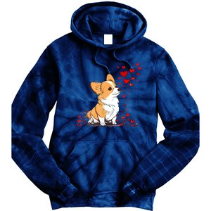 Dog Valentine Cute Corgi ValentineS Day Tie Dye Hoodie