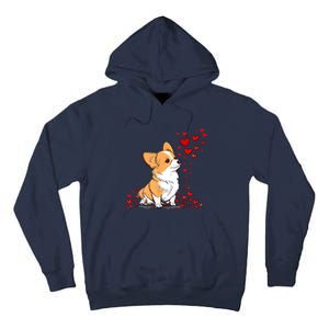 Dog Valentine Cute Corgi ValentineS Day Tall Hoodie