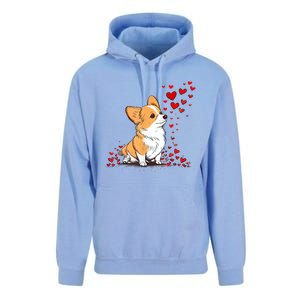 Dog Valentine Cute Corgi ValentineS Day Unisex Surf Hoodie