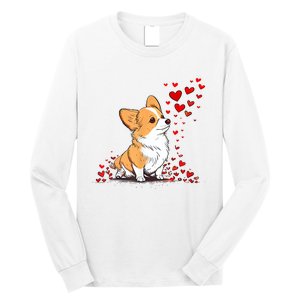 Dog Valentine Cute Corgi ValentineS Day Long Sleeve Shirt