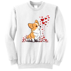 Dog Valentine Cute Corgi ValentineS Day Sweatshirt