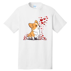 Dog Valentine Cute Corgi ValentineS Day Tall T-Shirt